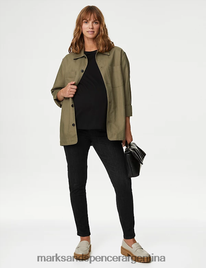 Marks & Spencer mujer jeans ajustados premamá ivy sobre la barriga ropa negro 46VL2844