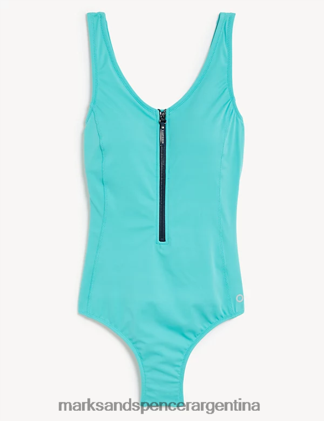 Marks & Spencer mujer traje de baño activo con cremallera trajes de baño y ropa de playa espuma de mar 46VL2960