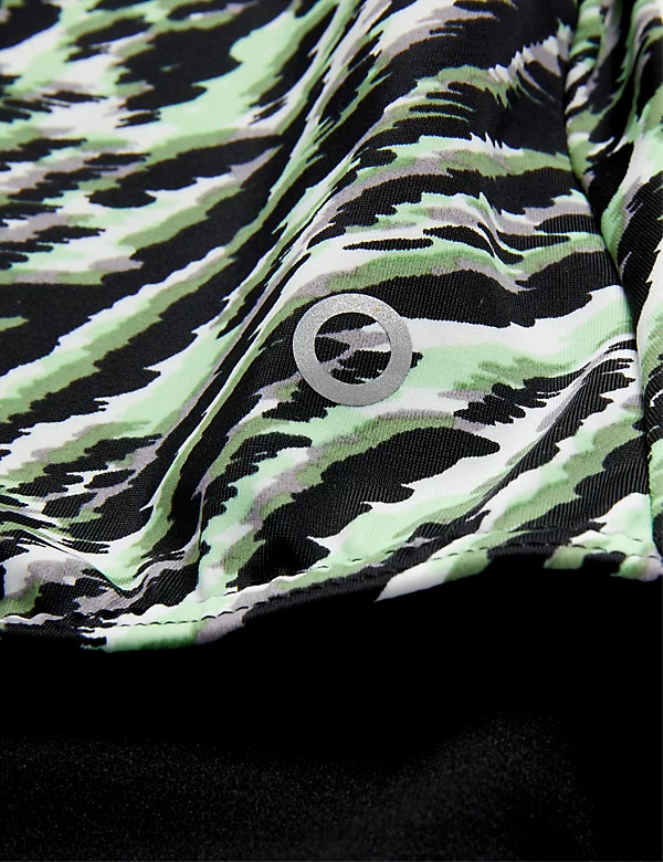 Marks & Spencer mujer traje de baño con cuello redondo y relleno con estampado animal trajes de baño y ropa de playa mezcla de menta 46VL3072