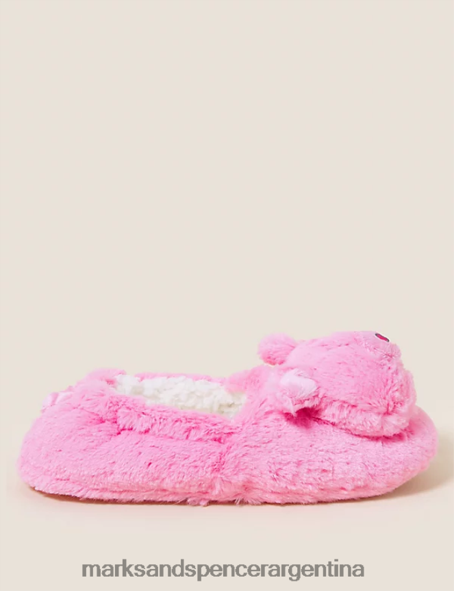 Marks & Spencer niños pantuflas de cerdo percy calzado rosa 46VL8070