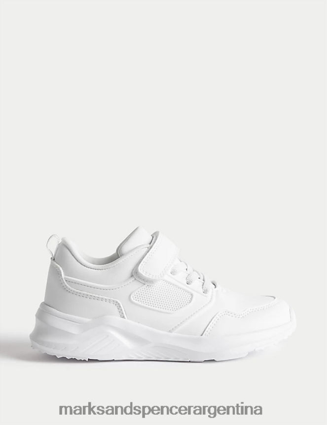 Marks & Spencer niños zapatillas con velcro calzado blanco 46VL8230