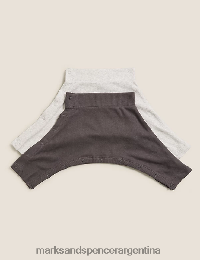 Marks & Spencer niños Pack de 2 joggers de algodón para displasia de cadera ropa mezcla gris 46VL7472