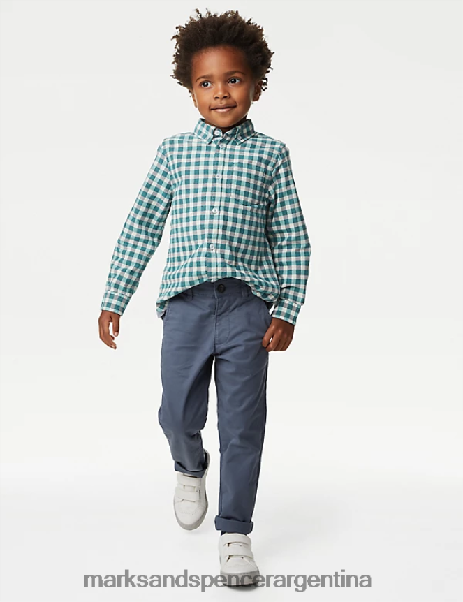 Marks & Spencer niños chinos ricos en algodón ropa fuerza aérea azul 46VL8228