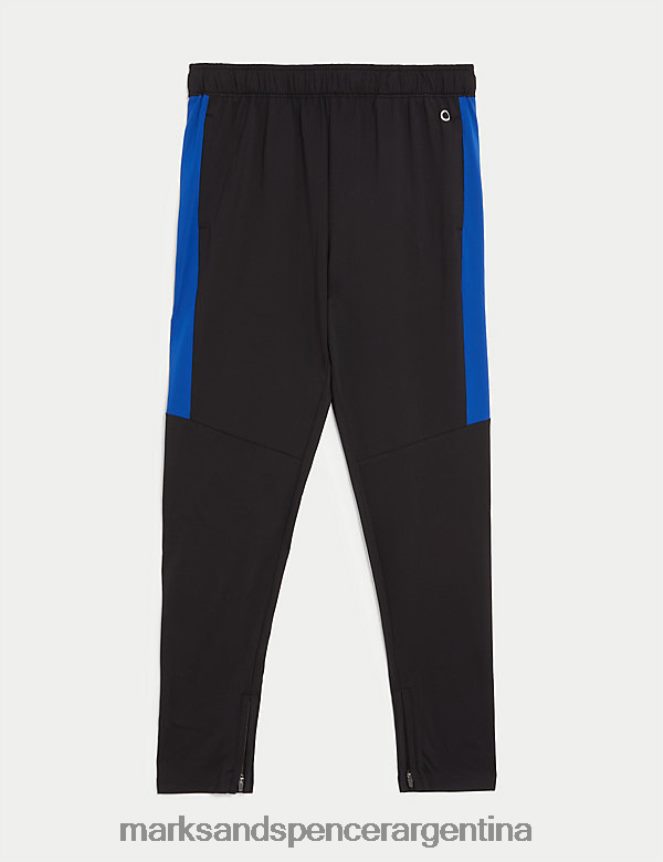 Marks & Spencer niños joggers deportivos ricos en algodón ropa mezcla negra 46VL8006
