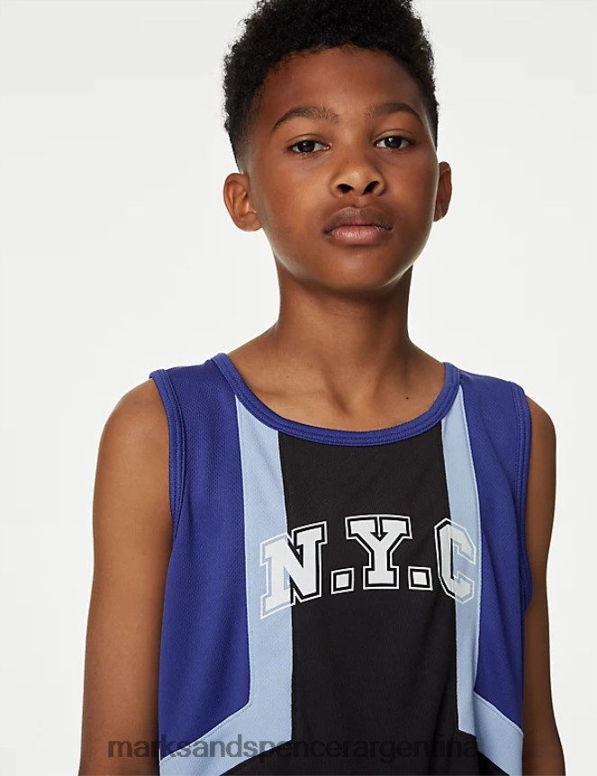 Marks & Spencer niños chaleco de baloncesto ropa carbón 46VL8174