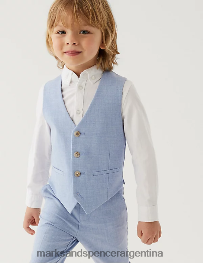 Marks & Spencer niños chaleco mini me traje ropa azul 46VL7916