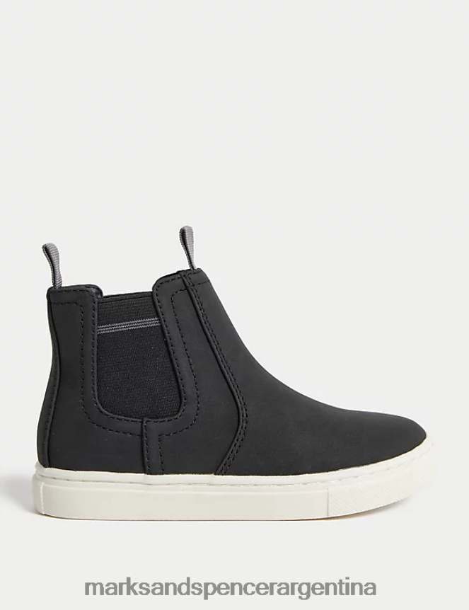 Marks & Spencer niños botas chelsea pies frescos calzado negro 46VL8204