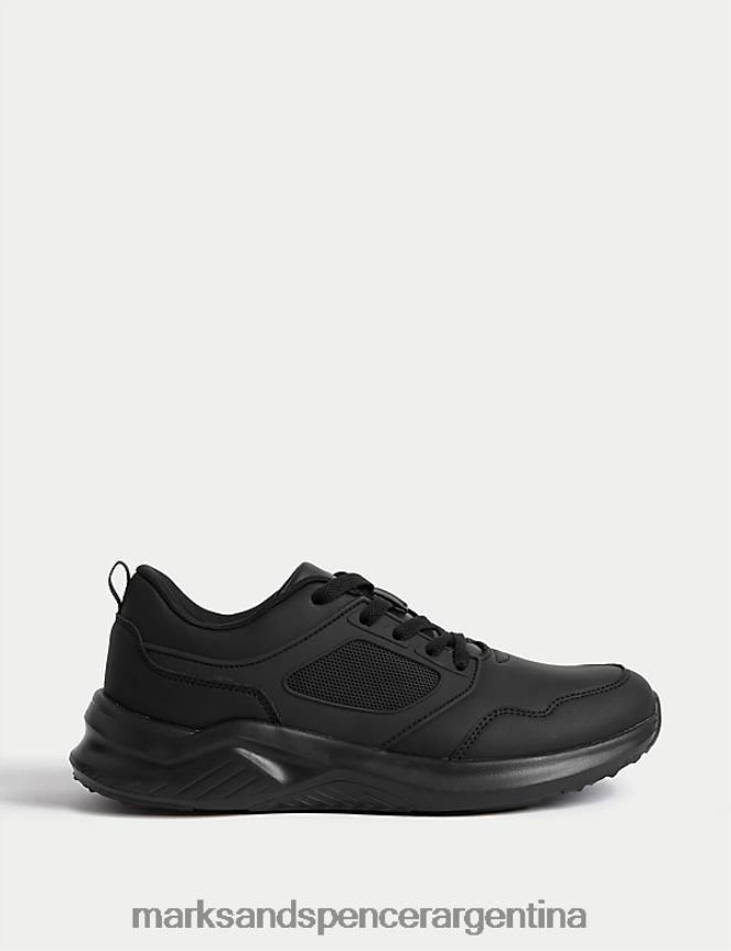 Marks & Spencer niños entrenadores calzado negro 46VL8126