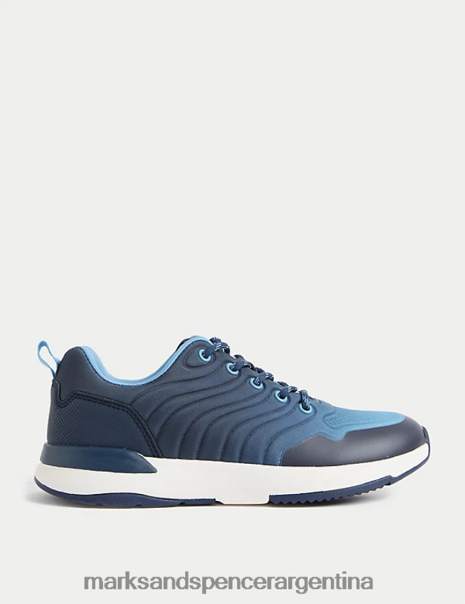 Marks & Spencer niños zapatillas Freshfeet con efecto degradado calzado mezcla azul 46VL8002