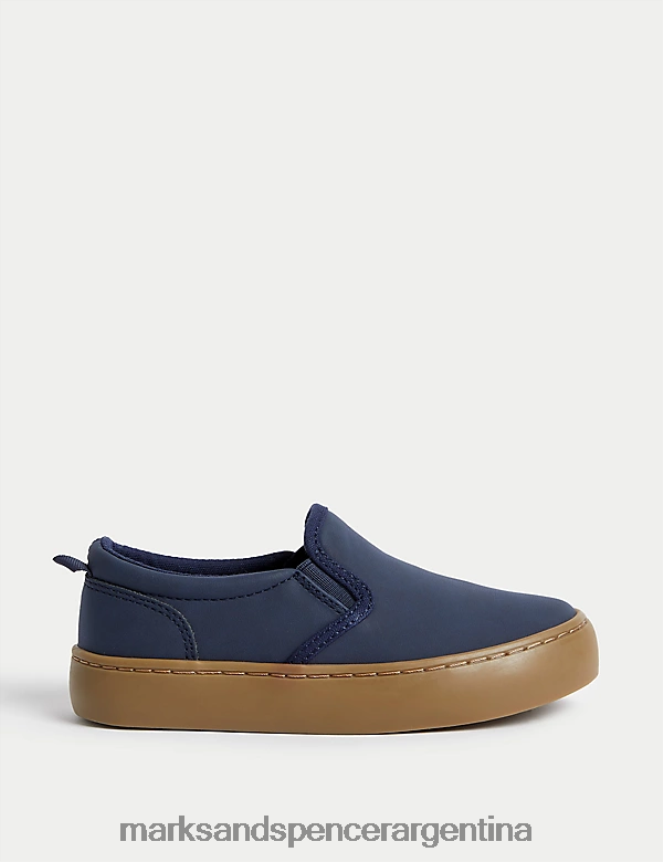 Marks & Spencer niños zapatos sin cordones pies frescos calzado Armada 46VL8082