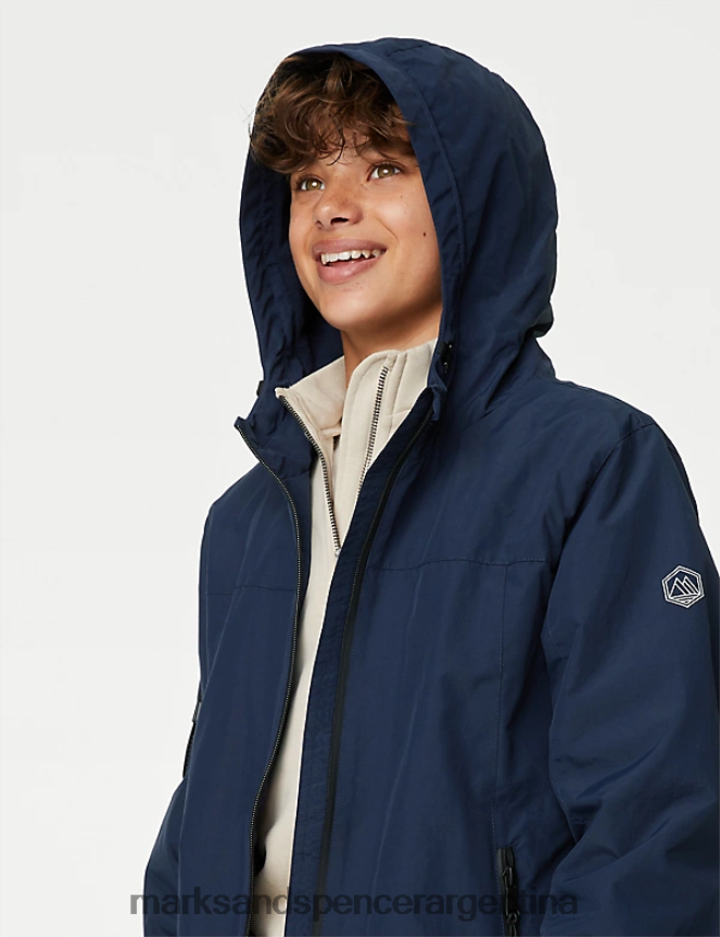 Marks & Spencer niños anorak con capucha ropa Armada 46VL8118