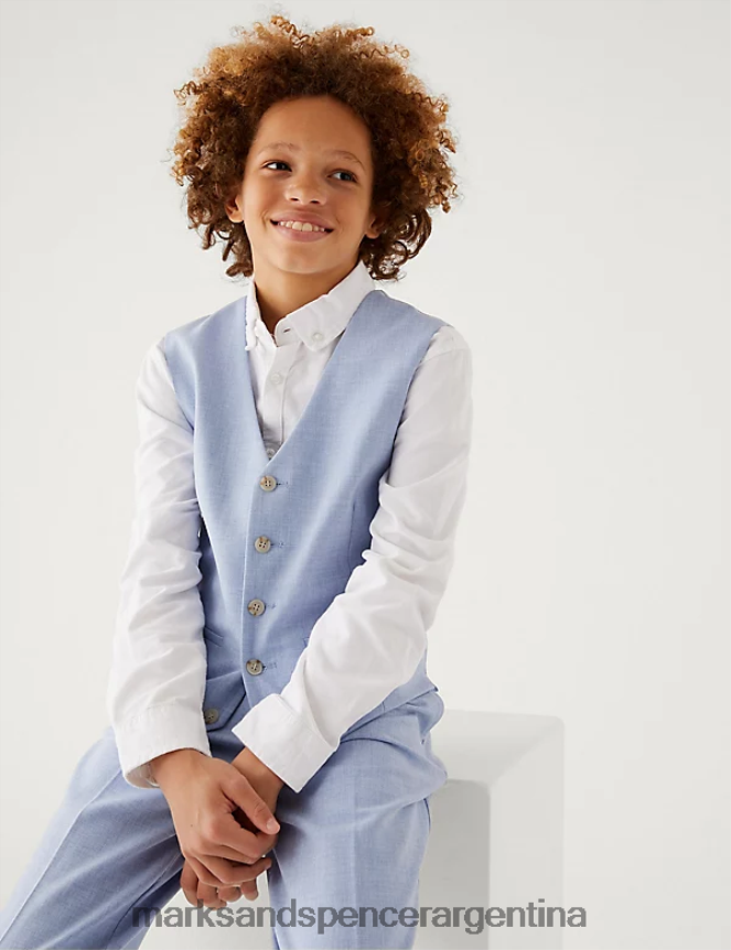 Marks & Spencer niños chaleco de traje ropa azul suave 46VL8000