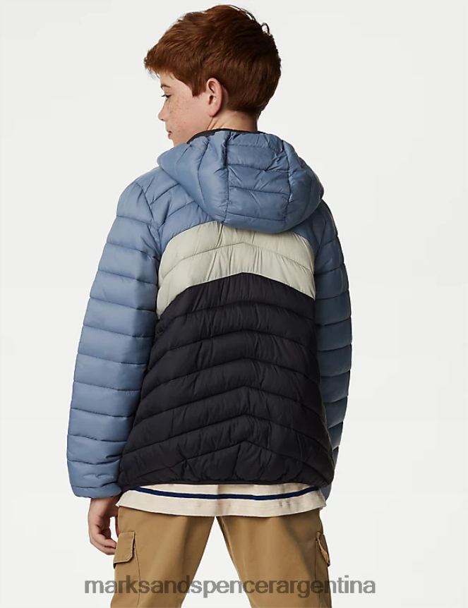 Marks & Spencer niños chaqueta acolchada ligera Stormwear ropa mezcla de carbón 46VL7972