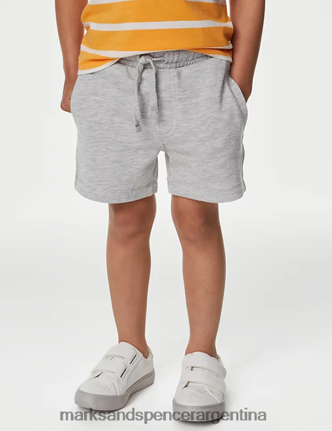 Marks & Spencer niños Paquete de 2 shorts ricos en algodón ropa azul marino/gris 46VL8022