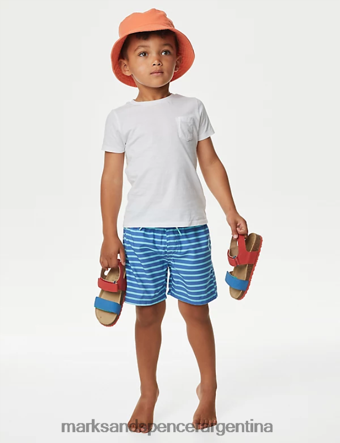 Marks & Spencer niños shorts de baño a rayas ropa mezcla de agua 46VL7856