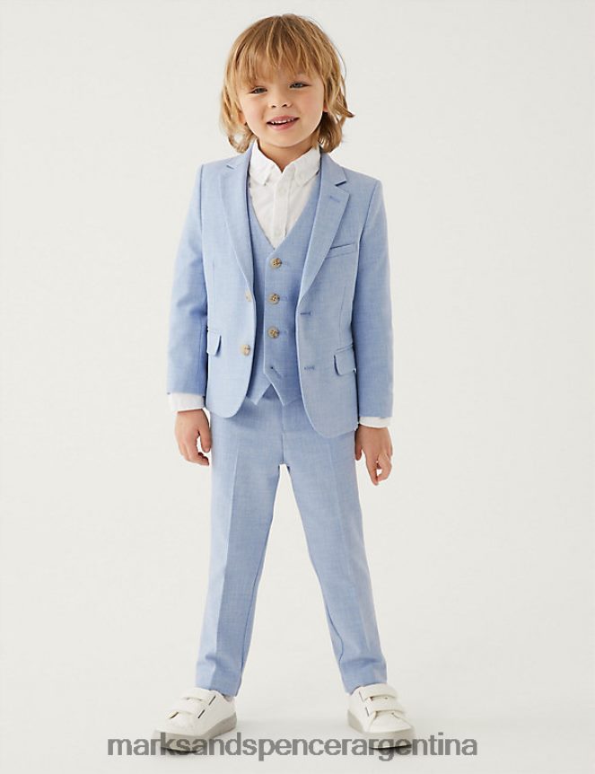 Marks & Spencer niños pantalones de traje mini me ropa azul suave 46VL7998