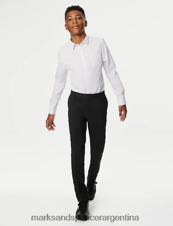 Marks & Spencer niños pantalones escolares con pierna súper ajustada y cintura delgada ropa negro 46VL7944