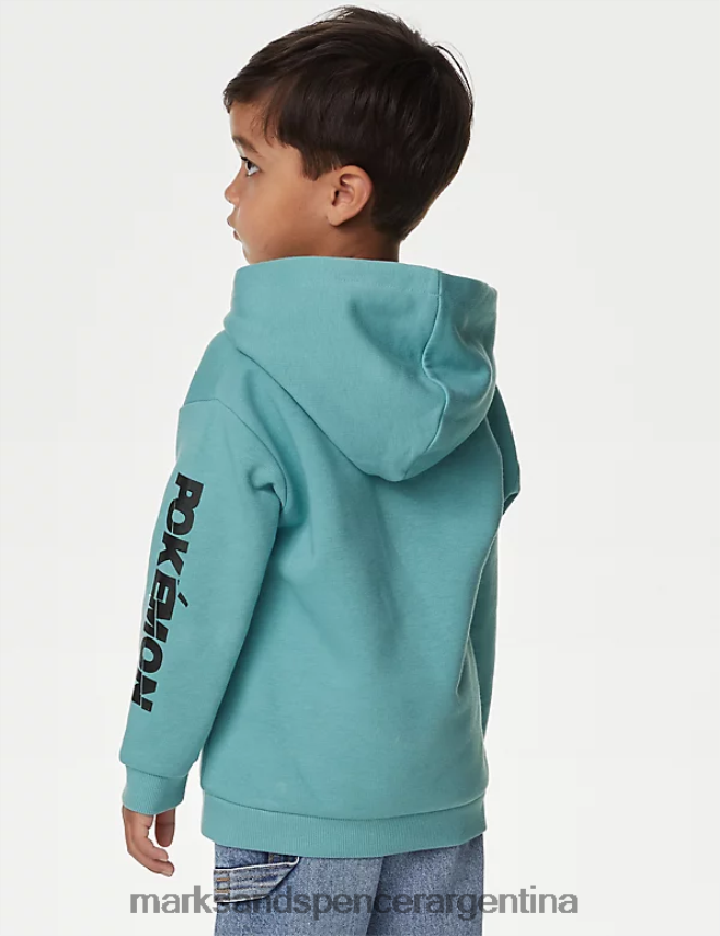 Marks & Spencer niños sudadera con capucha de pokemon rica en algodón ropa agua espolvoreada 46VL7902