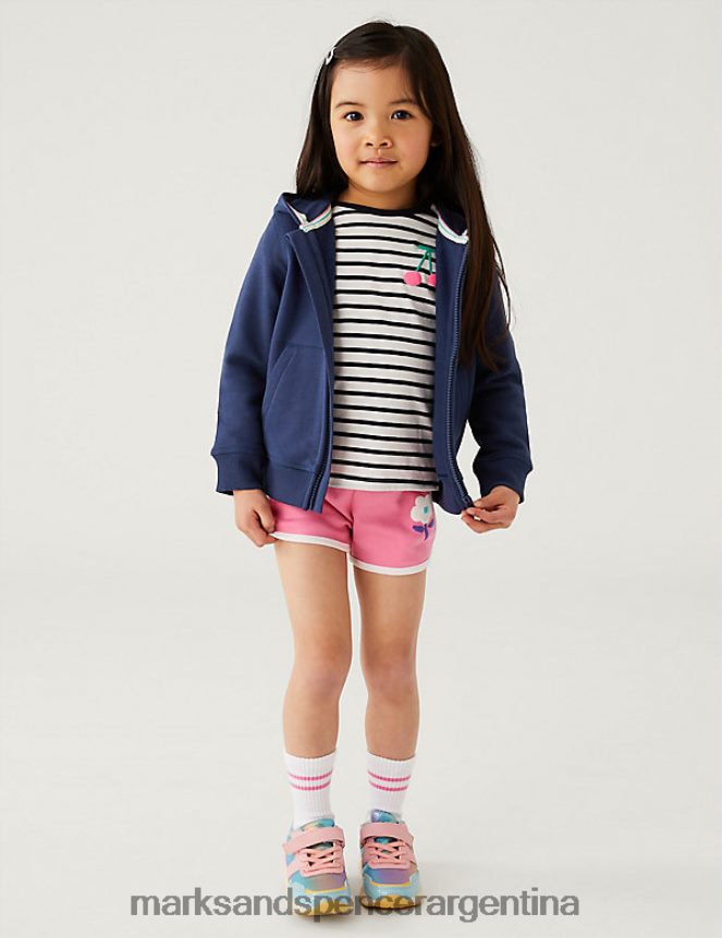 Marks & Spencer niños sudadera con capucha rica en algodón ropa Armada 46VL7776