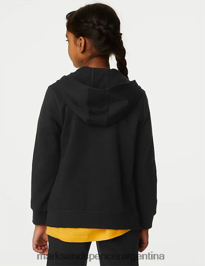 Marks & Spencer niños sudadera escolar con capucha ropa negro 46VL8104