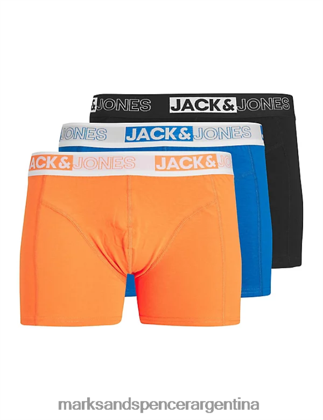 Marks & Spencer unisexo Paquete de 3 calzoncillos con alto contenido de algodón accesorios mezcla de naranja 46VL7546