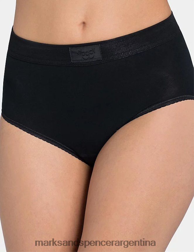 Marks & Spencer unisexo braguitas maxi ricas en algodón de doble confort lencería negro 46VL4104