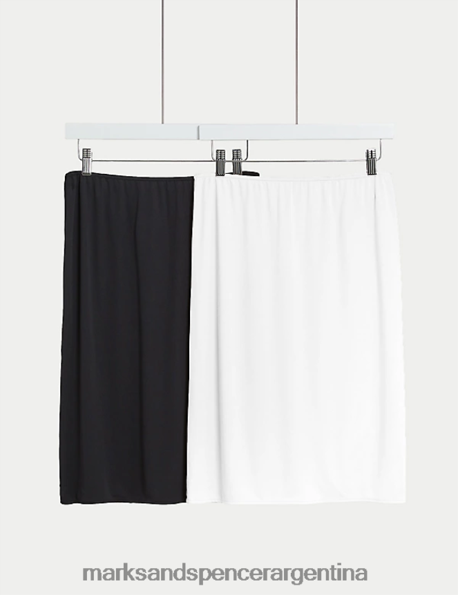 Marks & Spencer unisexo Paquete de 2 calzoncillos de cintura variados lencería mezcla negra 46VL4604
