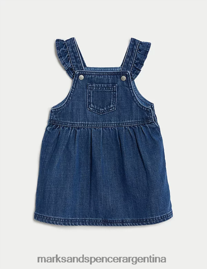 Marks & Spencer unisexo Conjunto de 3 piezas de algodón con manchas ricas ropa mezclilla 46VL7708