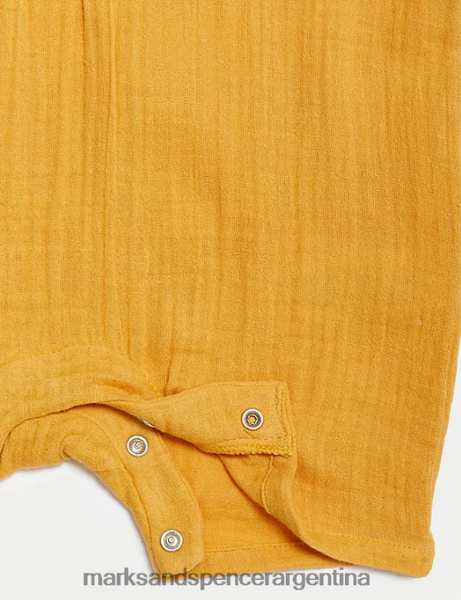 Marks & Spencer unisexo mameluco de puro algodón ropa bronceado cobrizo 46VL7572
