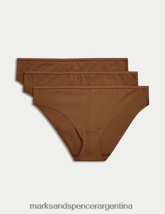 Marks & Spencer unisexo Pack de 3 braguitas brasileñas flexifit sin vpl ropa topacio 46VL3696