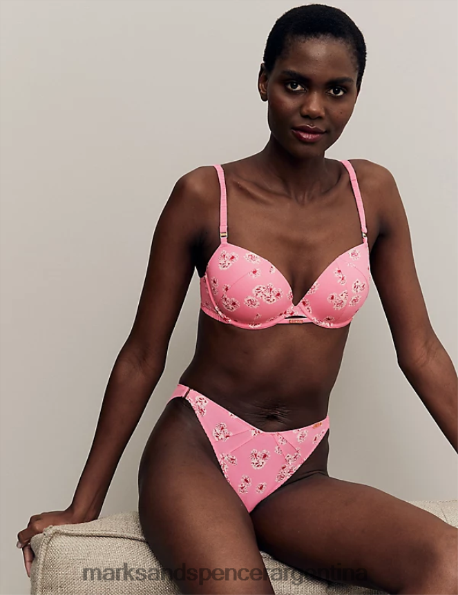 Marks & Spencer unisexo braguitas brasileñas miami con estampado floral ropa mezcla rosa 46VL4098
