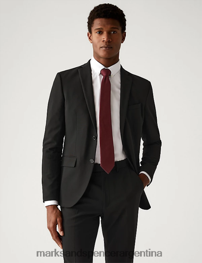 Marks & Spencer unisexo chaqueta de traje ajustada ropa negro 46VL5636