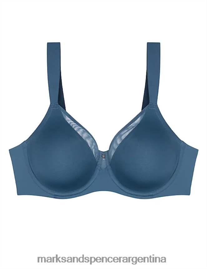 Marks & Spencer unisexo Sujetador reductor con aros, sin relleno, True Shape Sensation ropa azul medio 46VL4766