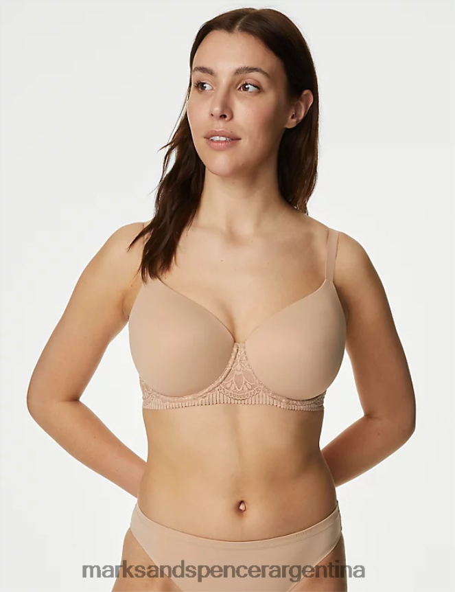 Marks & Spencer unisexo Sujetador tipo camiseta con copa completa y aros Body Soft ropa cuarzo rosa 46VL4218