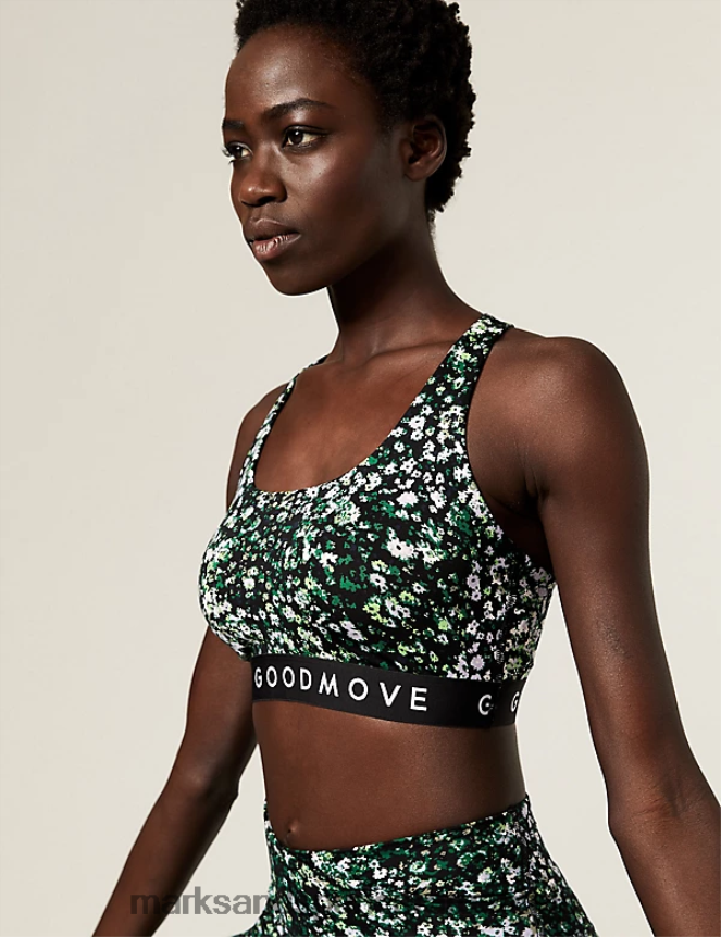 Marks & Spencer unisexo Top corto sin aros de sujeción media a-e ropa mezcla negra 46VL4220