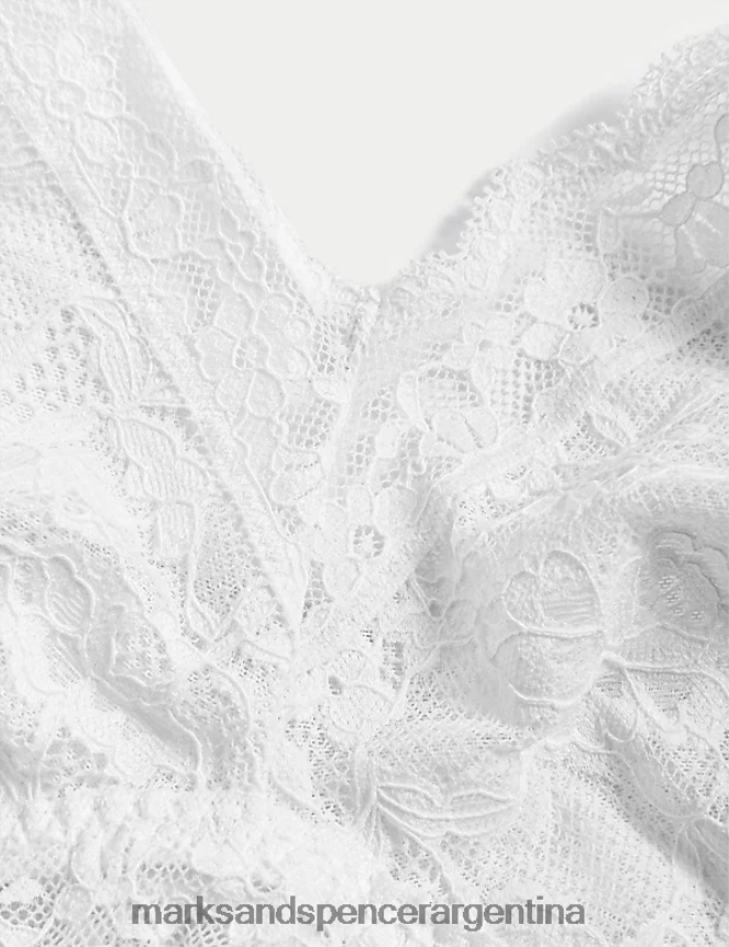 Marks & Spencer unisexo bralette de encaje sin aros ropa blanco 46VL3778
