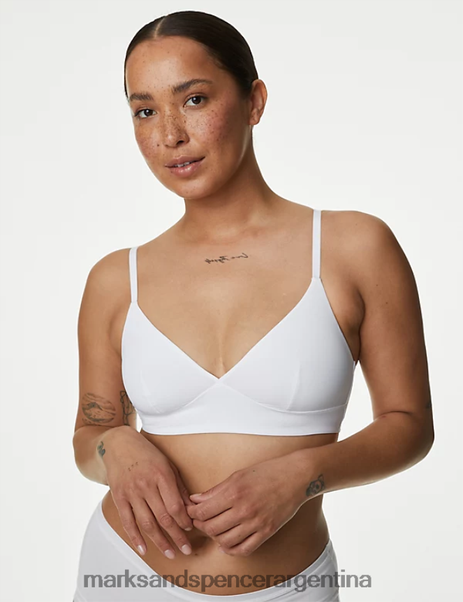 Marks & Spencer unisexo bralette flexifit sin aros ropa blanco 46VL4034