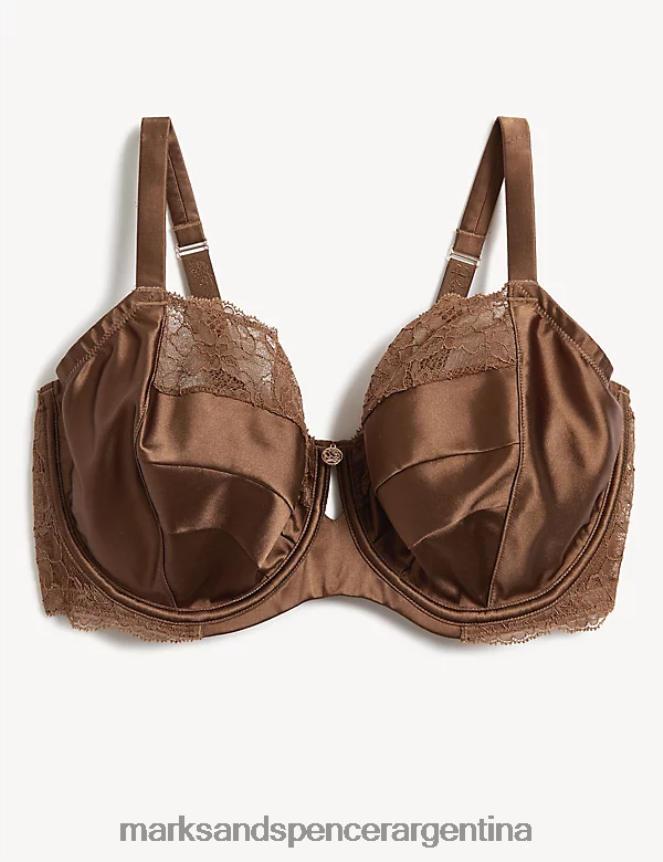 Marks & Spencer unisexo sujetador balconette con aros de encaje y seda ropa topacio 46VL3998