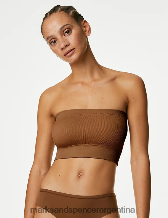Marks & Spencer unisexo sujetador bandeau sin aros y sin costuras ropa topacio 46VL4258