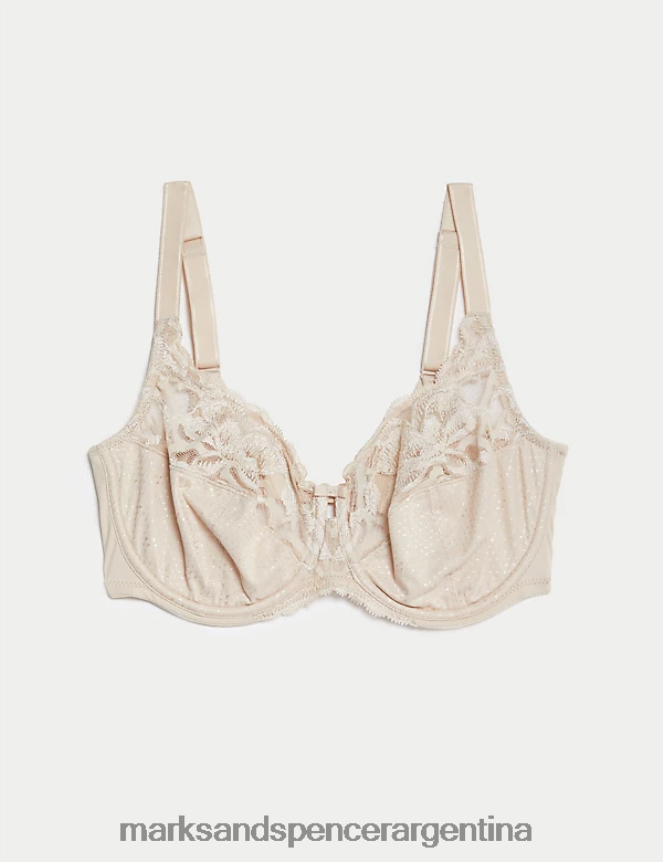 Marks & Spencer unisexo sujetador de copa completa con aros y flores silvestres ropa opalino 46VL108