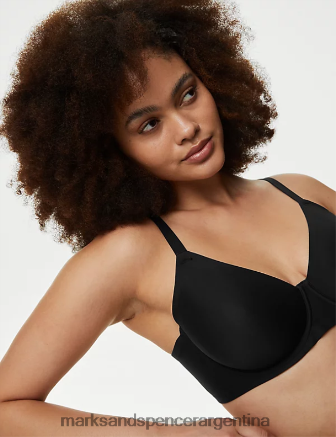 Marks & Spencer unisexo sujetador de copa completa invisible con aros flexifit ropa negro 46VL4378