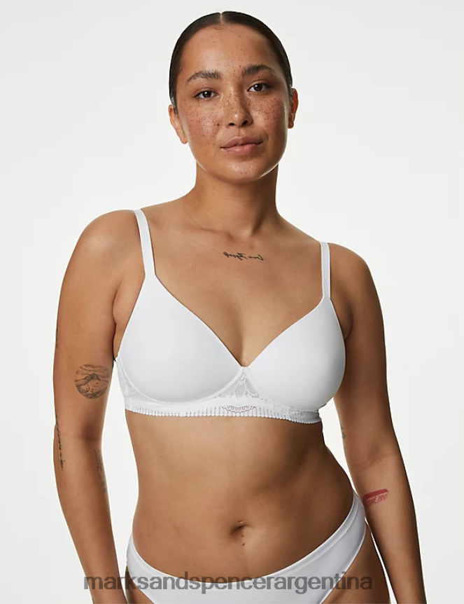 Marks & Spencer unisexo sujetador de copa completa sin aros body soft ropa blanco 46VL4168