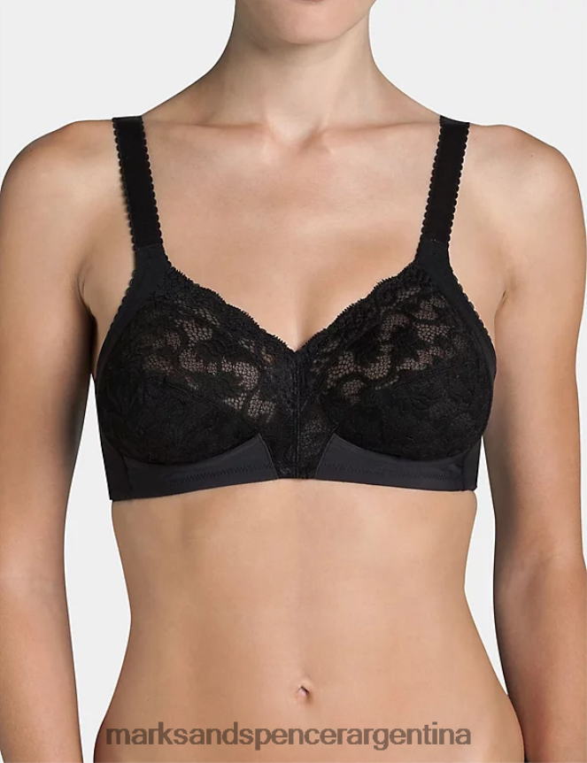 Marks & Spencer unisexo sujetador de copa completa sin aros delicado doreen ropa negro 46VL3660