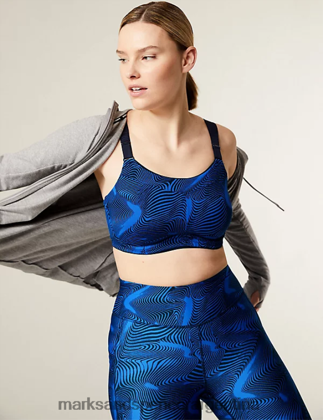 Marks & Spencer unisexo sujetador deportivo de soporte definitivo ropa zafiro 46VL4448