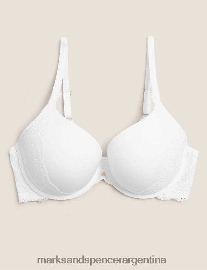 Marks & Spencer unisexo sujetador push-up de encaje de ajuste perfecto ropa blanco 46VL4592