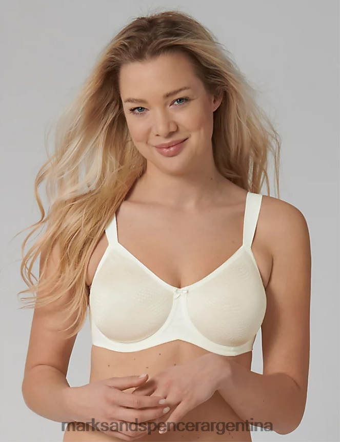 Marks & Spencer unisexo sujetador reductor con aros esencial ropa crema 46VL3304