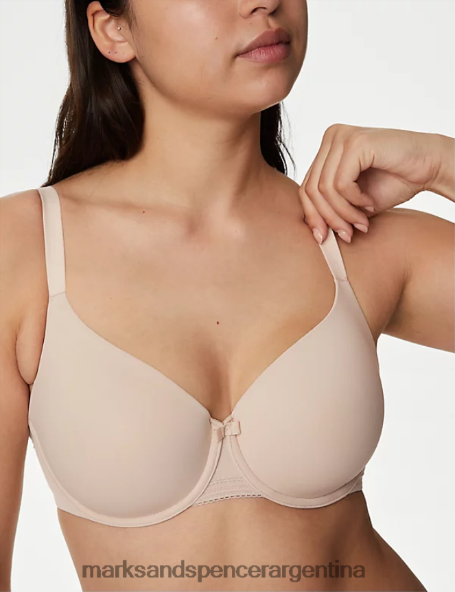 Marks & Spencer unisexo sujetador tipo camiseta con aros y copa completa flexifit ropa opalino 46VL4052