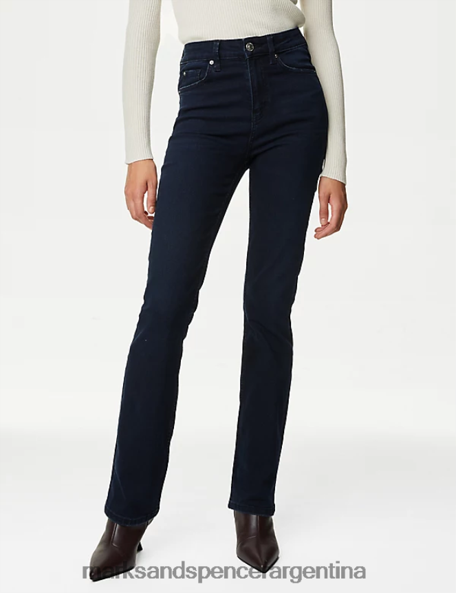 Marks & Spencer unisexo jeans con corte tipo bota de eva ropa azul negro 46VL864