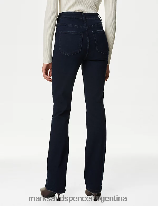 Marks & Spencer unisexo jeans con corte tipo bota de eva ropa azul negro 46VL864