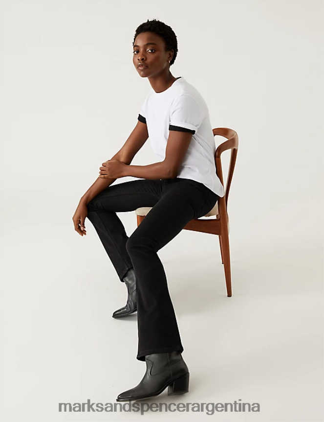 Marks & Spencer unisexo jeans con corte tipo bota de eva ropa mezcla negra 46VL862
